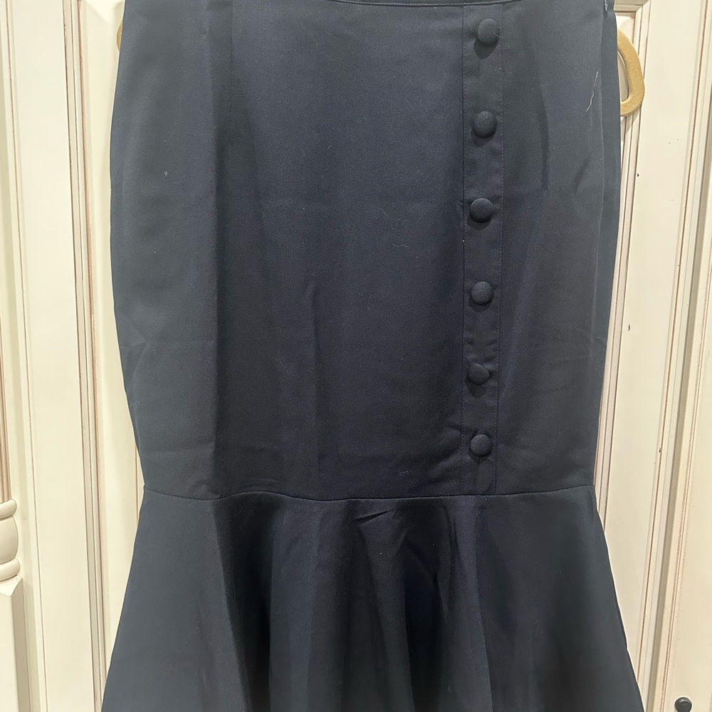 Banned Dancing Days Navy Blue Button Skirt